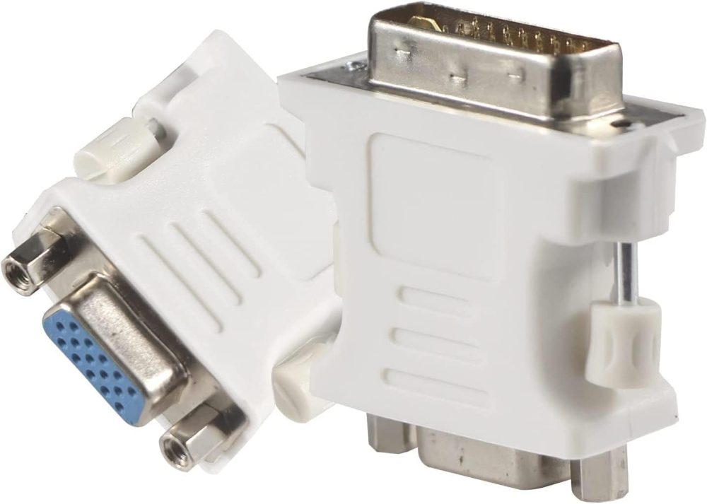 Generic DVI To VGA Female Adapter - White - 24 + 5 PIN