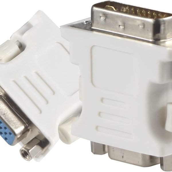 Generic DVI To VGA Female Adapter - White - 24 + 5 PIN