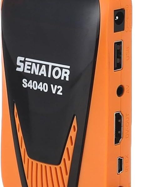 SENATOR S4040 V2 Receiver Version 2026 TV Remote Control, Multifunctional Programming, Orange and Black, Compatible with Multiple Devices