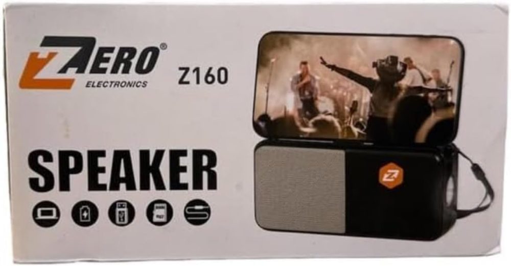 ⁦Portable Bluetooth Speaker (Solar Rechargeable Radio Support Flash Drive, Memory Card Reader, Solar Powered with Flashlight Z160, Black)⁩ - الصورة ⁦3⁩