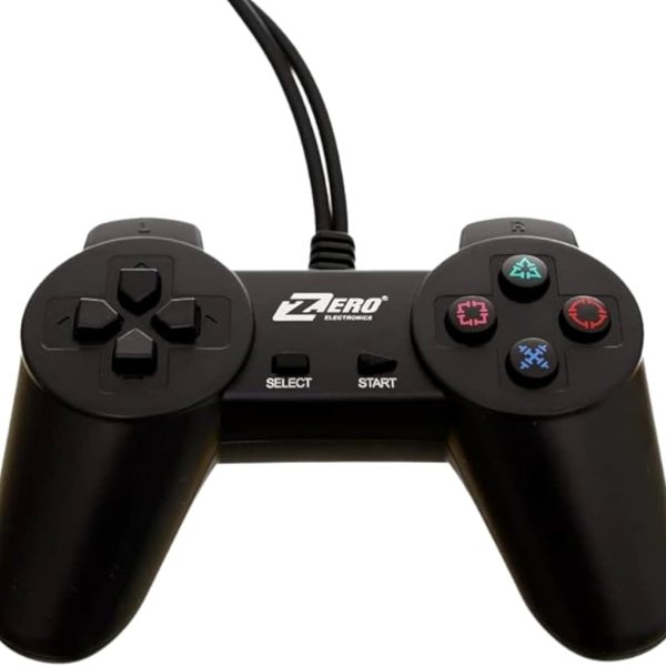 Pair GamePad Dual Gamming Joystick Controller PC/Play & Lap, Laptop Twis Gamepad With USB 1.56M cable wired compatible with Windows - Black (ZERO, ZR-3001)