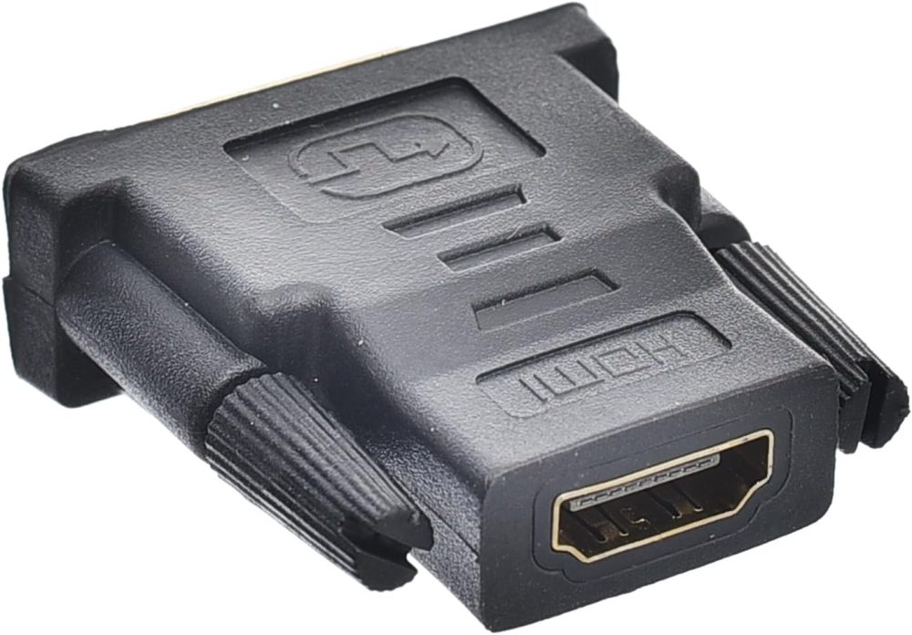 ⁦Piont Connector DVI Male To HDMI Female With High Speed And Practical For Multi Device - Black⁩ - الصورة ⁦2⁩