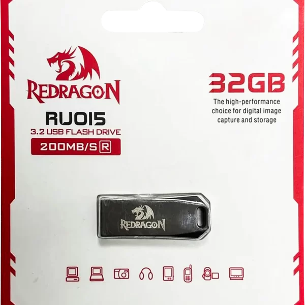 Redragon Flash Memory 32GB, USB3.2, Metal Design RU015D3.2